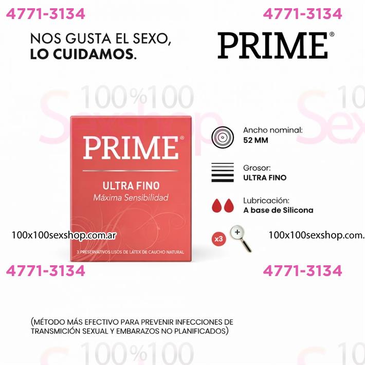 Cód: CA FP ULTRAF - Preservativo Prime Ultrafino - $ 6000